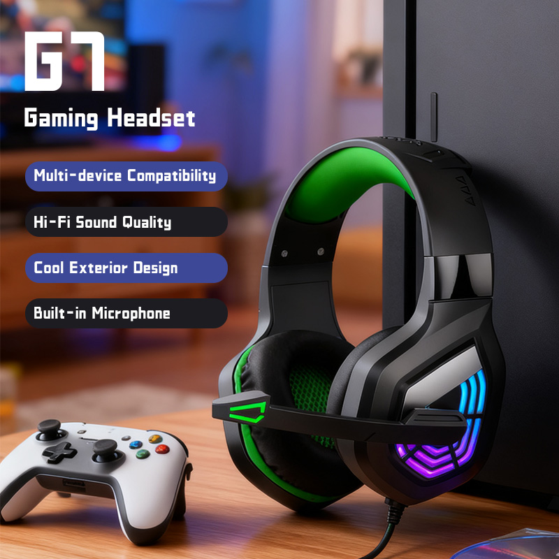 Gaming Headset Rgb - G7 Gaming Headset With Noise-cancelling Mic