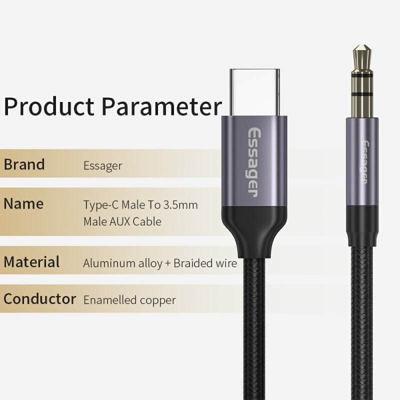 Essager Usb C To 3.5mm Aux Jac – обзор и цена Earphone Splitter Jack