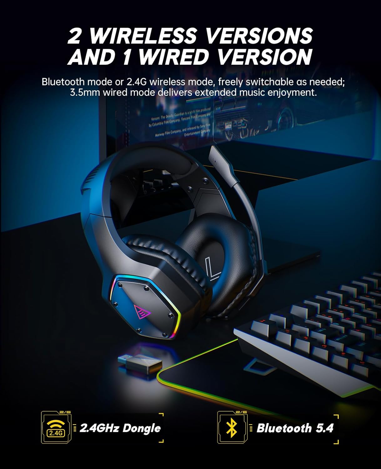 2.4GHz Wireless Gaming Headset – обзор и цена Gaming Headset Rgb