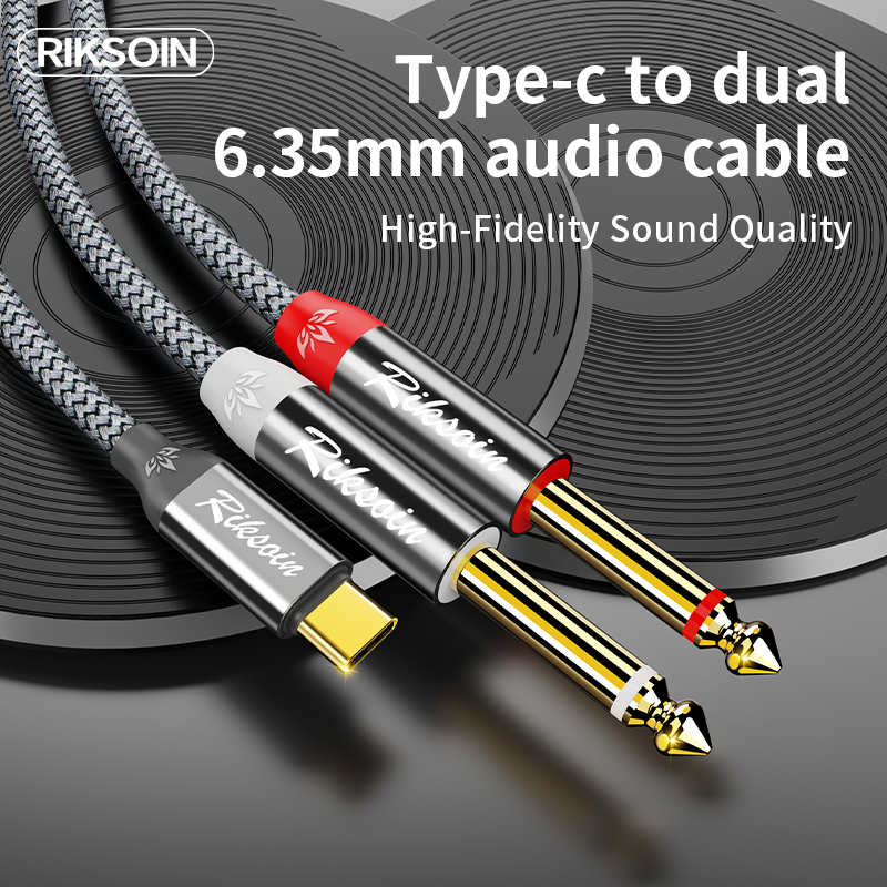 USB Type C to Dual 6.35mm TS A – обзор и цена Audio Splitter Y