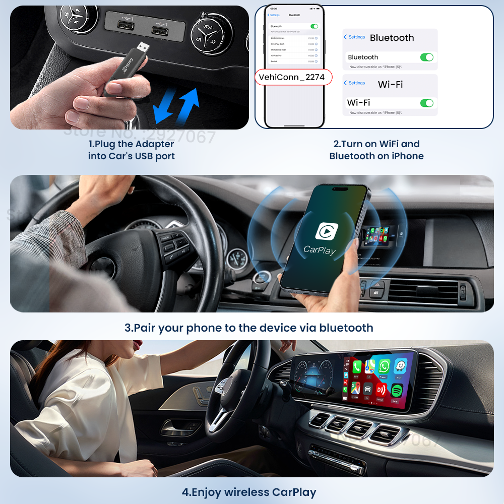CarlinKit MINI 5.0 Pro Wireles – обзор и цена Bluetooth Adapter Receiver