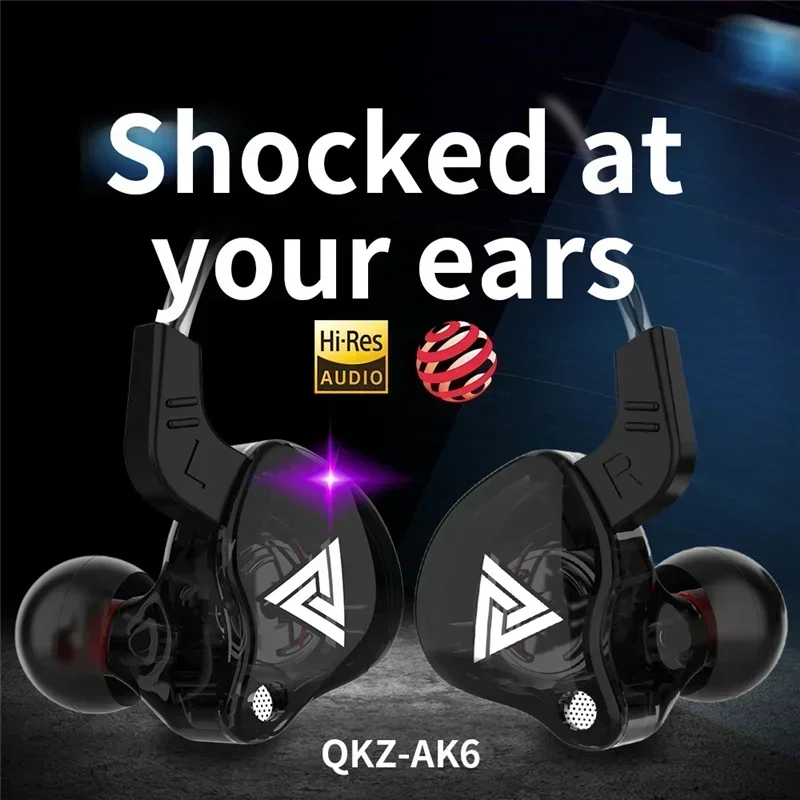 NEW QKZ AK6 Copper Driver HiFi – обзор и цена Audiophile Headphone Wired
