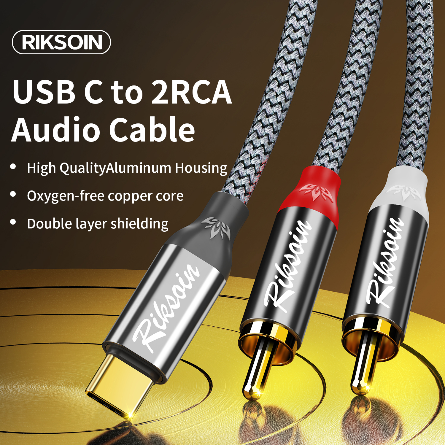 USB C to 2RCA Stereo Cable Y S – обзор и цена Audio Splitter Y
