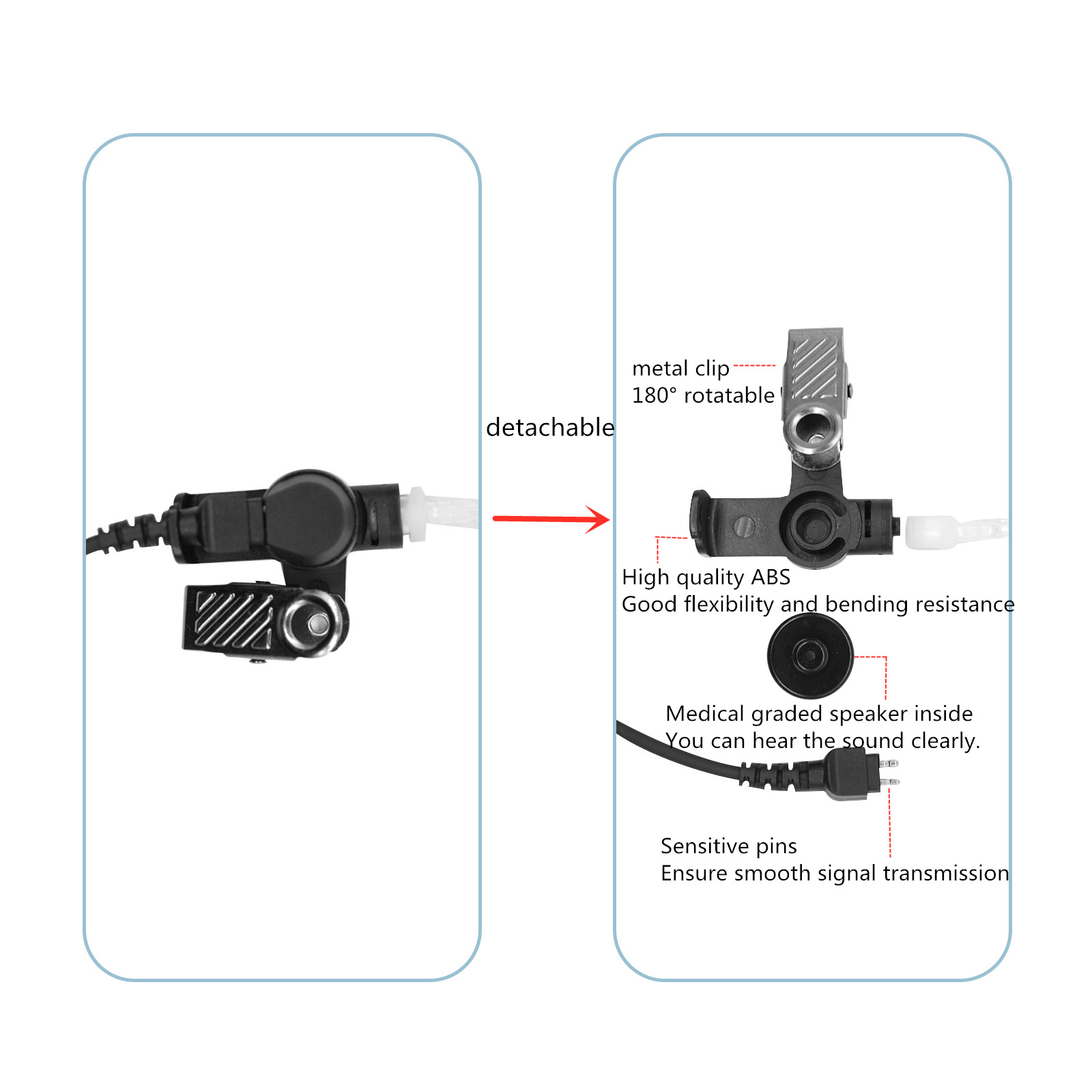 Earpiece Surveillance Kit, Wal – обзор и цена Wired Earphone Mic