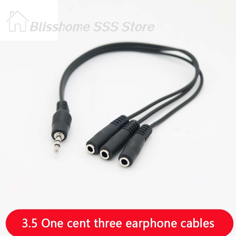 【S】3.5mm 3 Way Port Aux Multi  – обзор и цена Earphone Splitter Jack