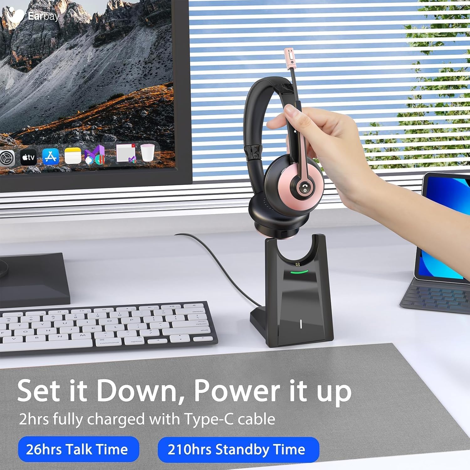 Wireless Headset with Mic, Noi – обзор и цена Noise Cancelling Headphone