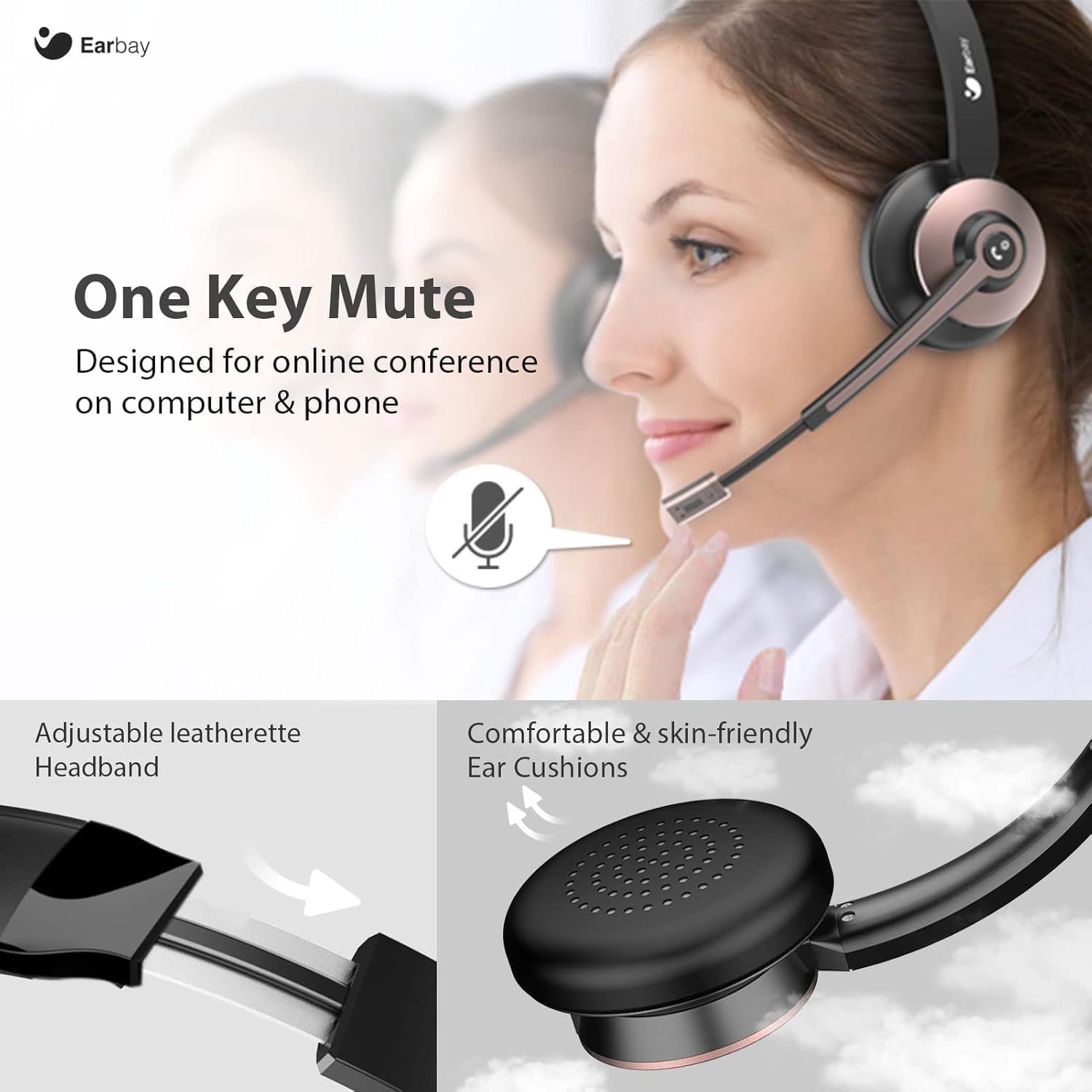 Wireless Headset with Mic, Noi – обзор и цена Noise Cancelling Headphone