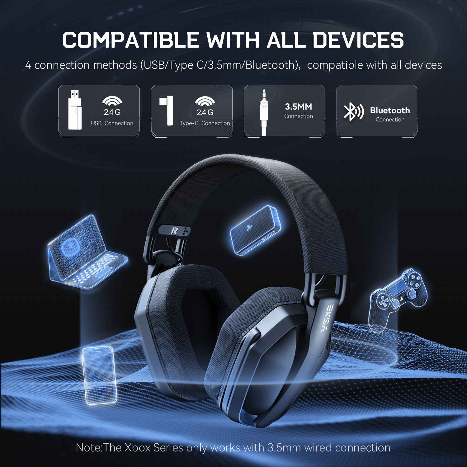 EKSA G19BT 2.4GHz Wireless Gam – обзор и цена Gaming Headset Rgb