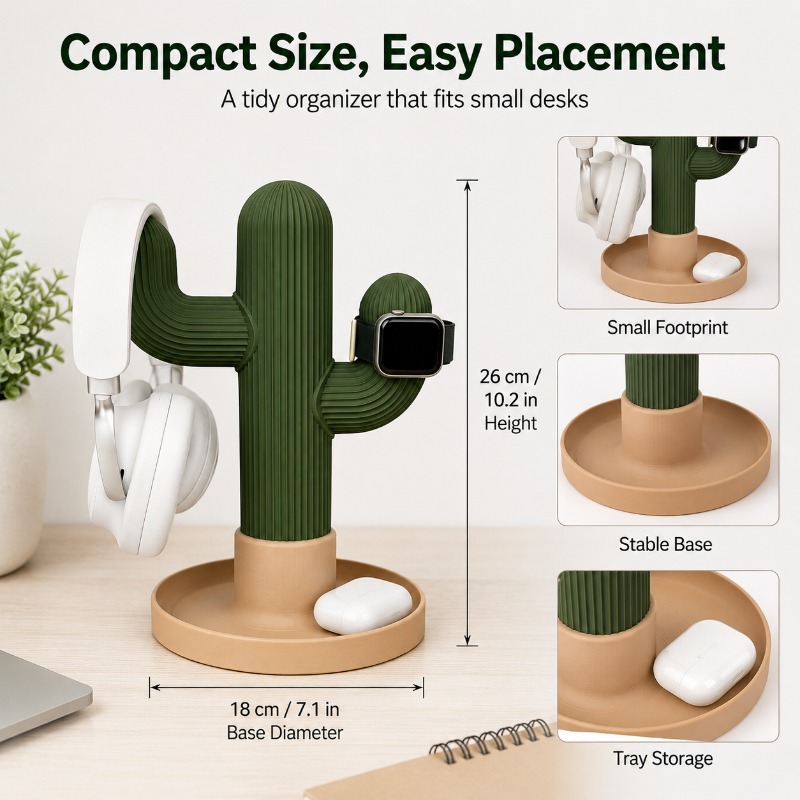 Minimalist Cactus Headset Stan – обзор и цена Headphone Stand Desk